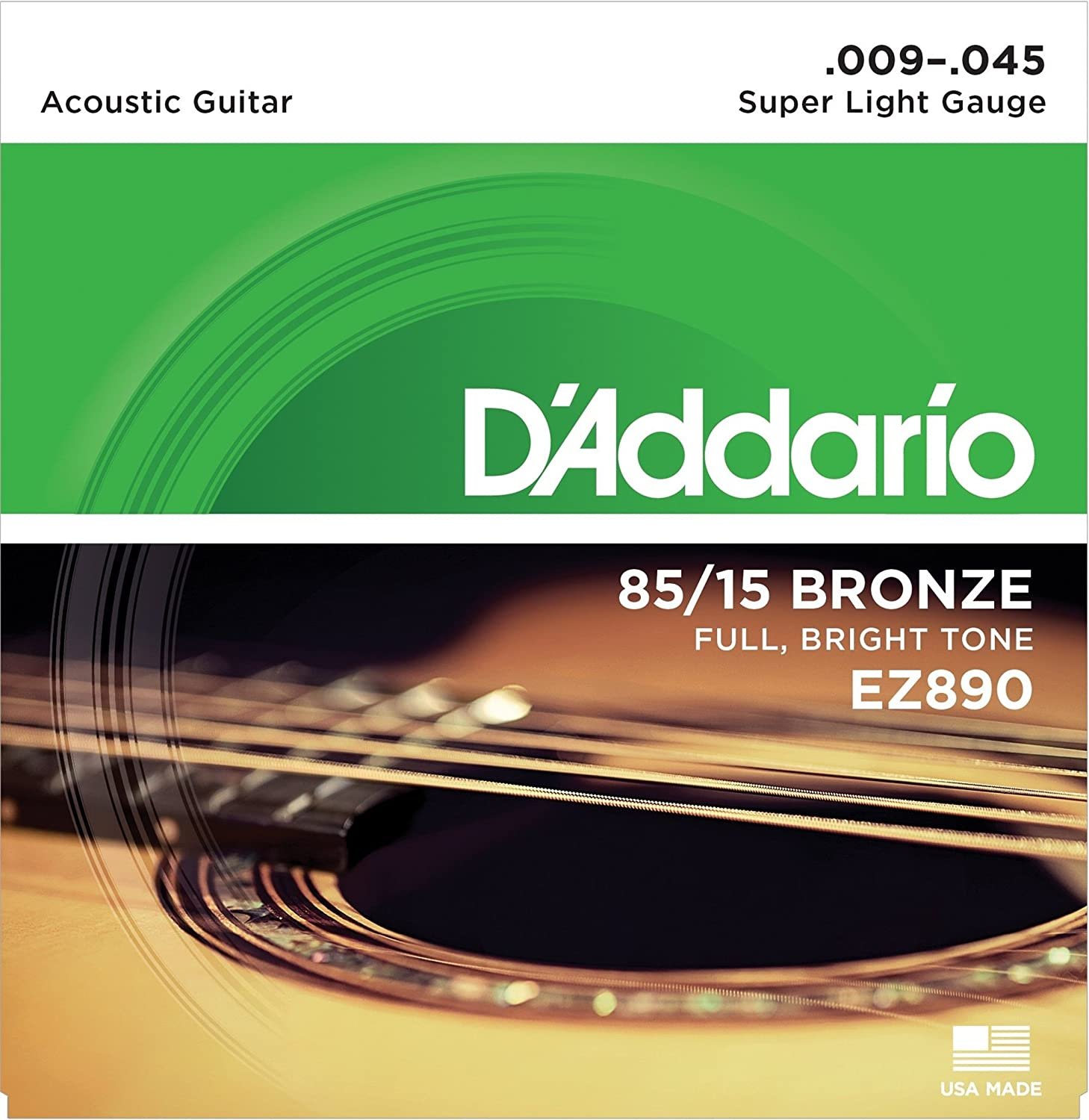 D'Addario Acoustic Guitar Strings 85/15 Bronze 9-45